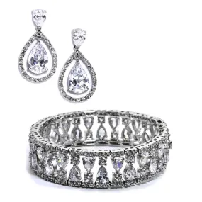 Regan Elegant Bridal Earring and Bracelet Set