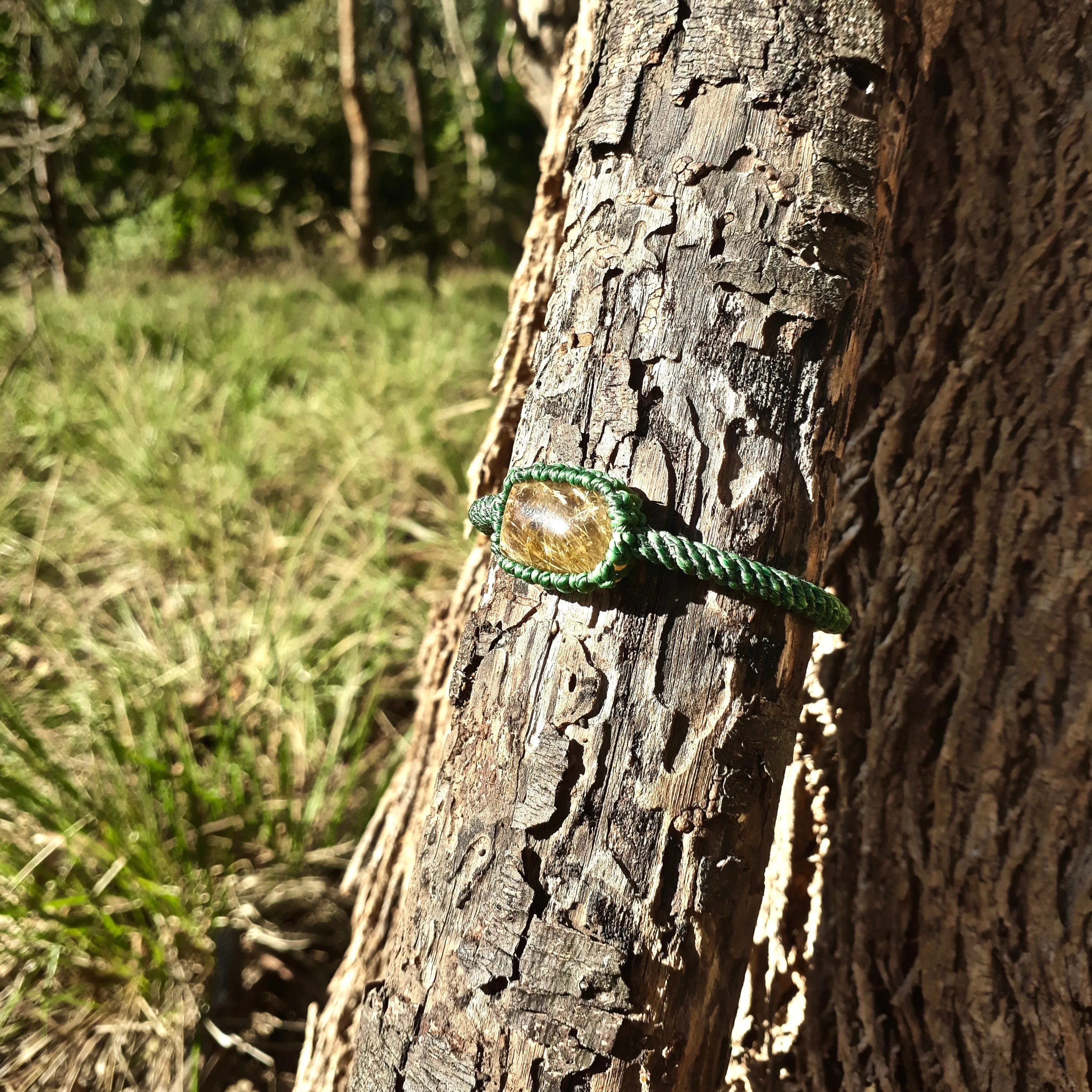 Rutilated quartz bracelet