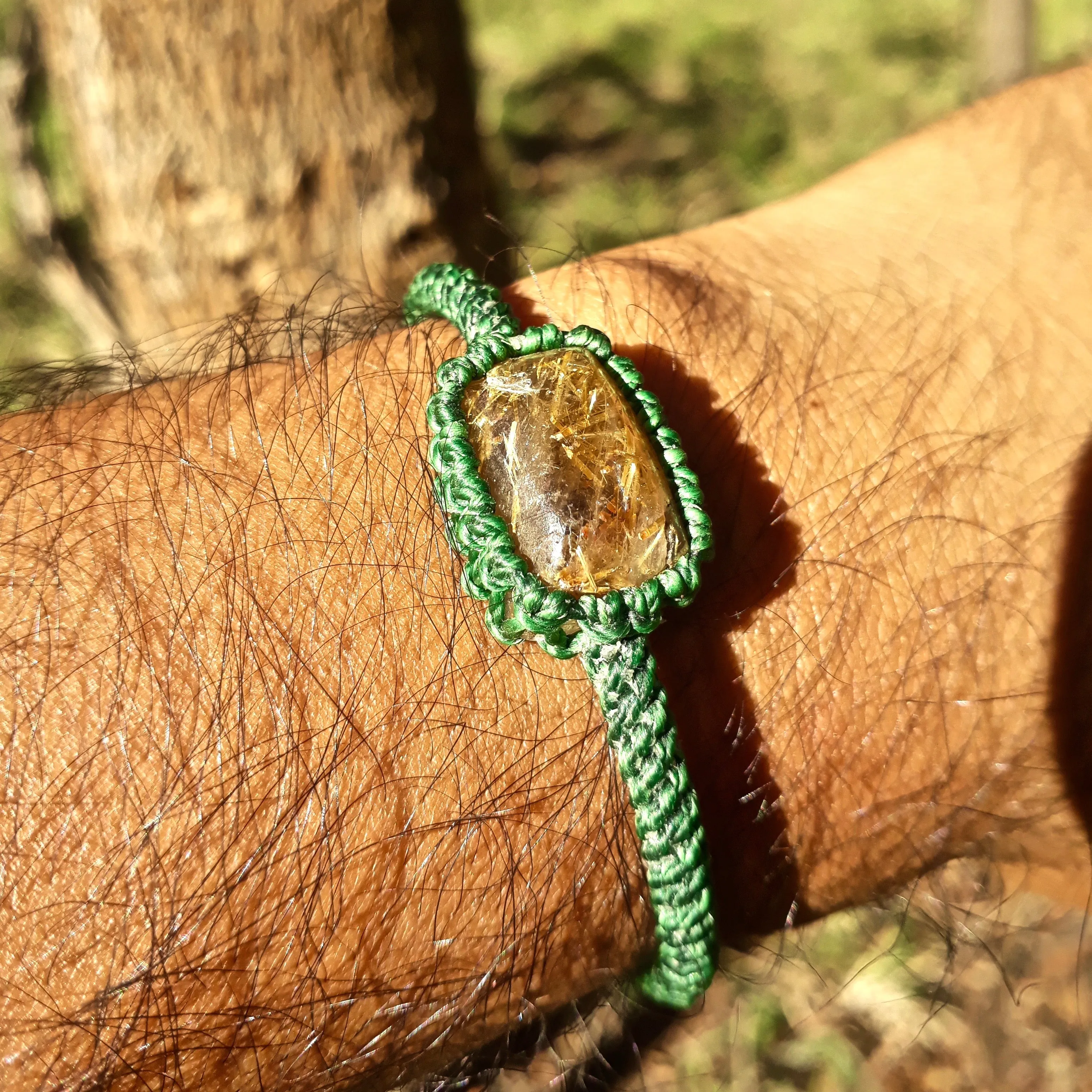 Rutilated quartz bracelet