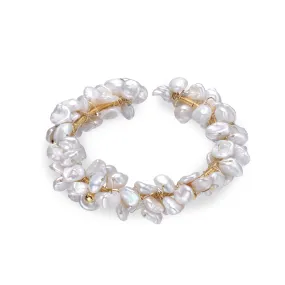 Sable Multi Pearl Golden Bracelet