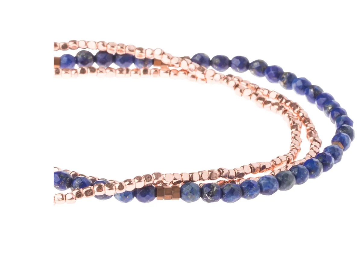 Scout Delicate Stone Wrap Bracelet / Necklace - Lapis Stone Of Truth