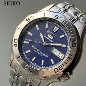 Seiko 5 Wristwatch Manual Men's Day Date 39mm Vintage Watch Male Antique