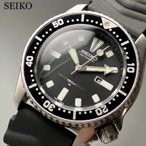 Seiko Watch Diver Automatic Winding Men's Date 36mm Vintage Watch Male