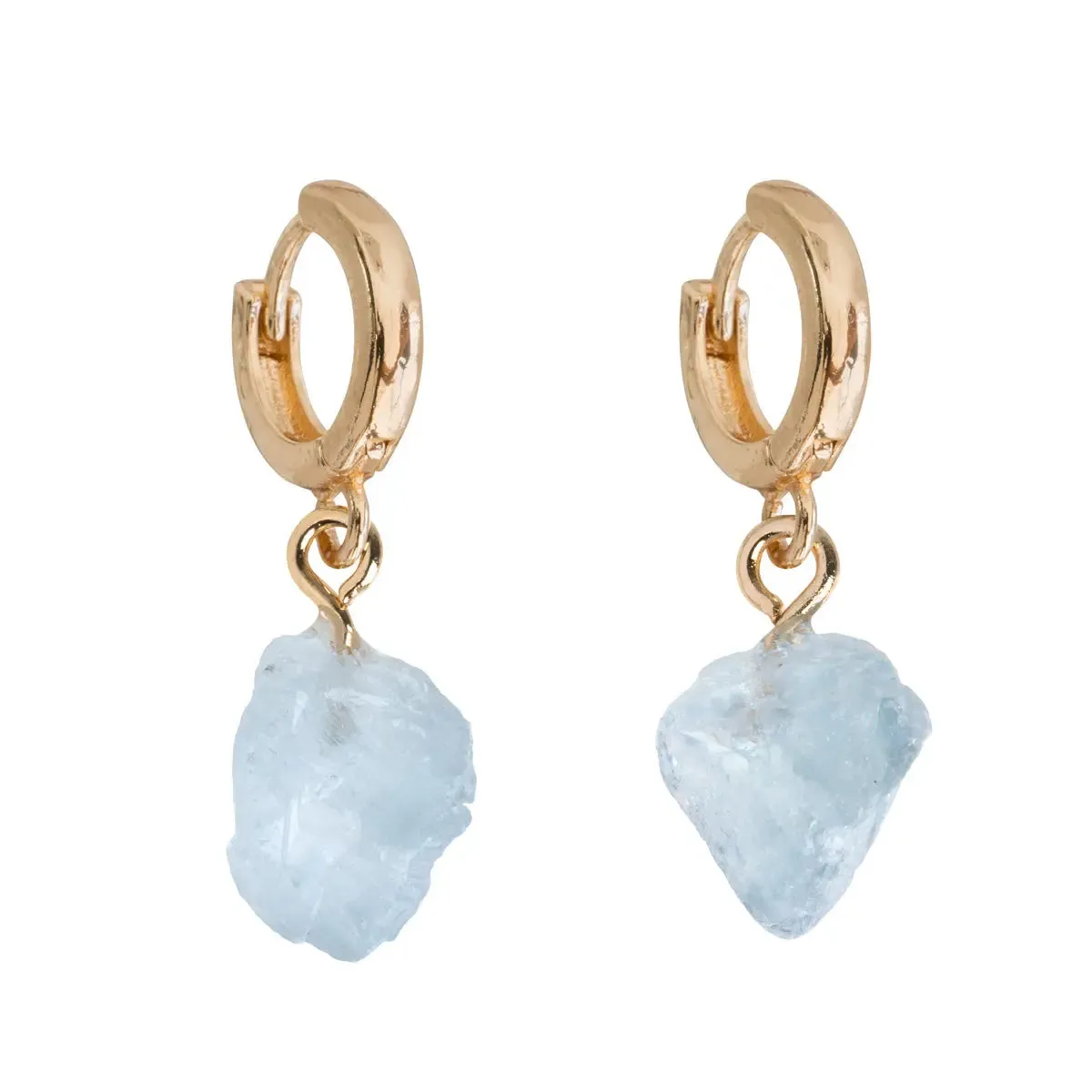 Semi-Precious Stone Hoop Earring