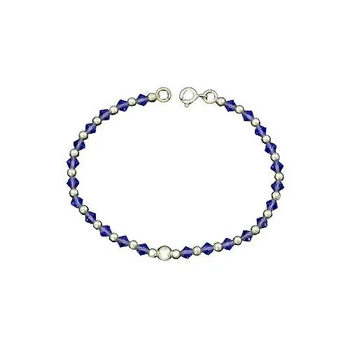 Silver & Light Blue Crystal Bracelet