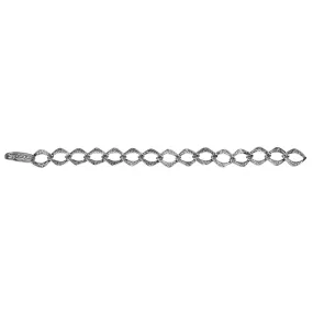 Silver Celtic Knot Curb Link Bracelet - Small