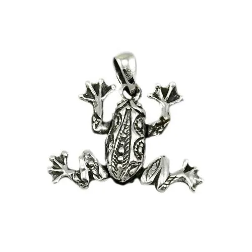 Silver Jumping Frog Pendant