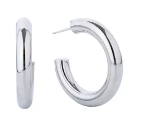 SJE310013 14K Metal Post Hoop Earrings