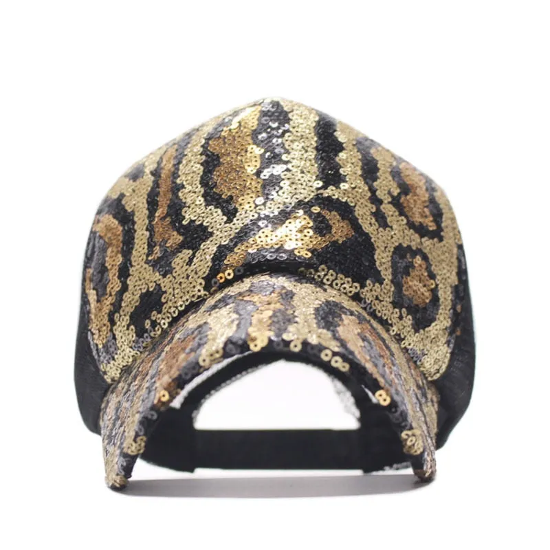 Sports Cap Sanpback ladies embroidered baseball caps sequins fashion casual curved hats girls can adjust hip hop hat