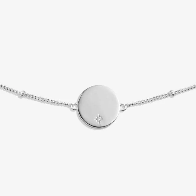 Sterling Silver Happy Birthday Disc Zirconia 16cm   3cm Bracelet JJS0001