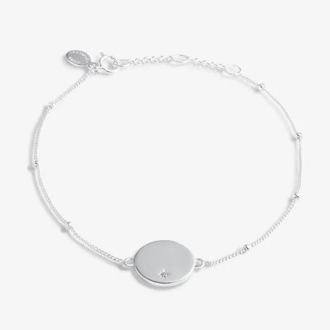 Sterling Silver Happy Birthday Disc Zirconia 16cm   3cm Bracelet JJS0001