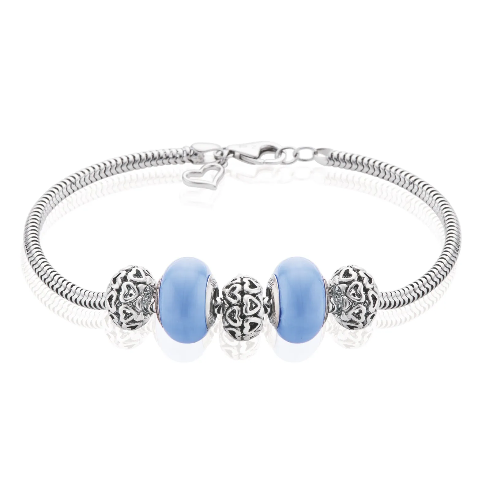 Sterling Silver  Sterling Silver Charm Bracelet Set