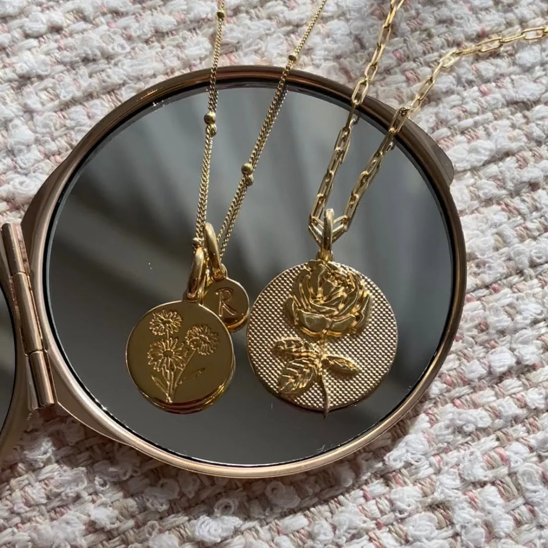 Sunflower Necklace With Custom Initial