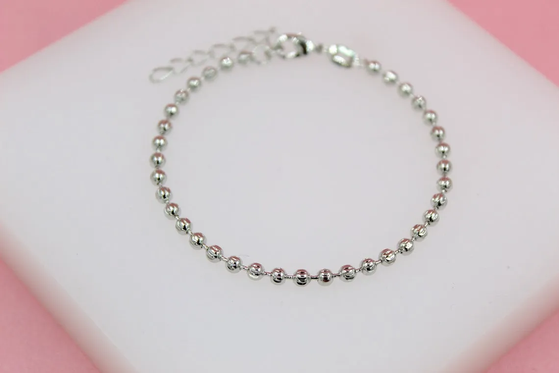 Textured Ball Chain Bracelet (I192)