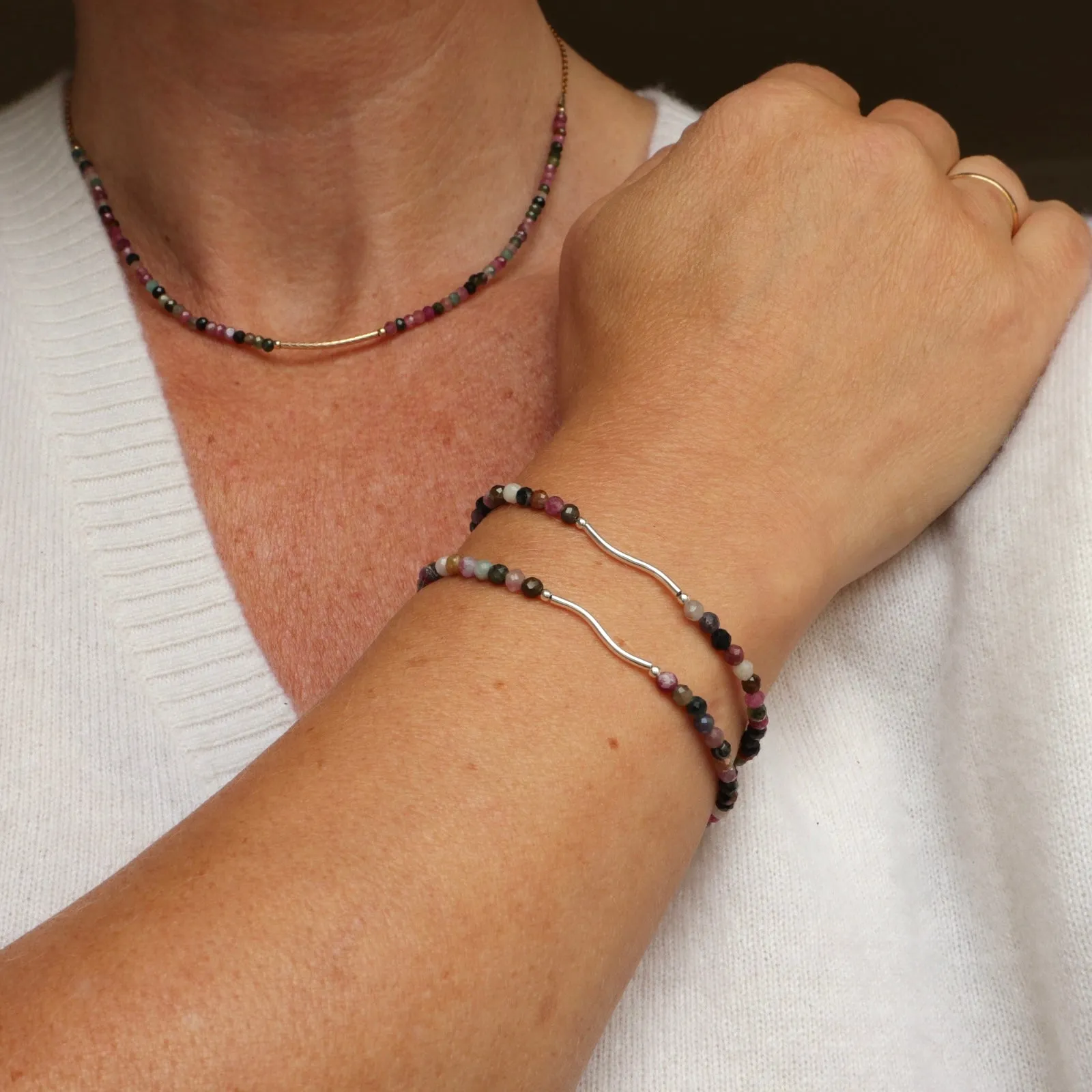 Tourmaline Silver Bracelet