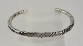 Twisted Sterling Silver Bangle Bracelet