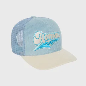 Wave Logo Hat Sky Blue and Cream