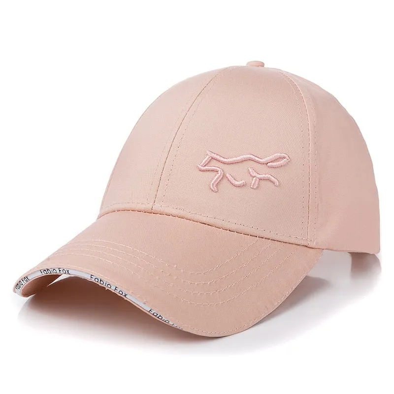 Women Cotton Cap Fashion Fabio Fox Embroidered Baseball Cap Female Casual Adjustable Outdoor Streetwear High Quality Hat