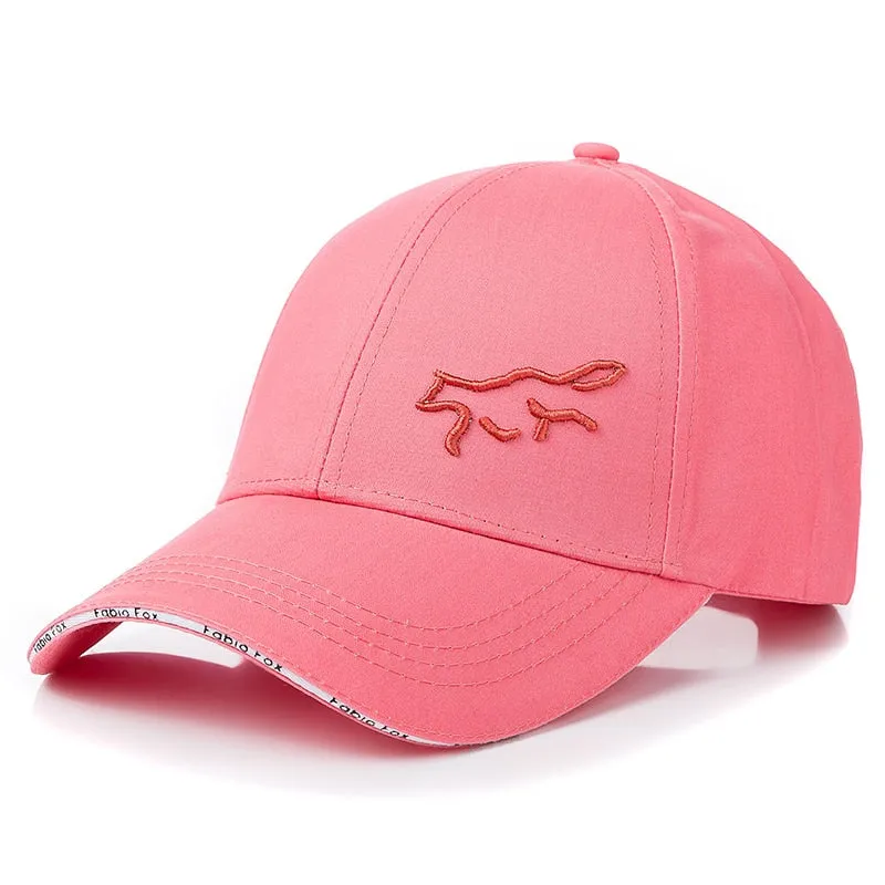 Women Cotton Cap Fashion Fabio Fox Embroidered Baseball Cap Female Casual Adjustable Outdoor Streetwear High Quality Hat