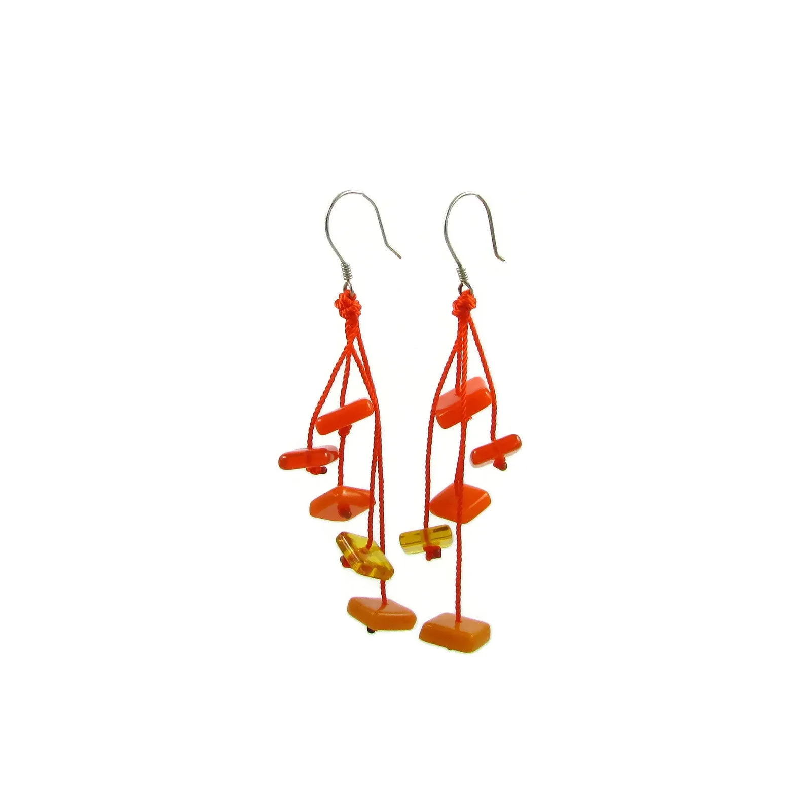 Zen Glass Earrings - Amber