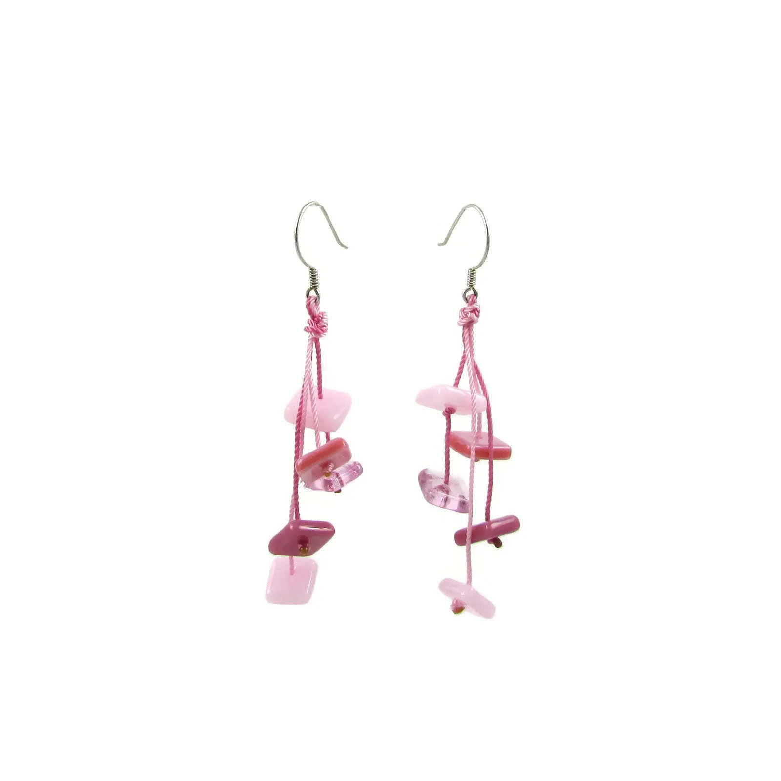 Zen Glass Earrings - White