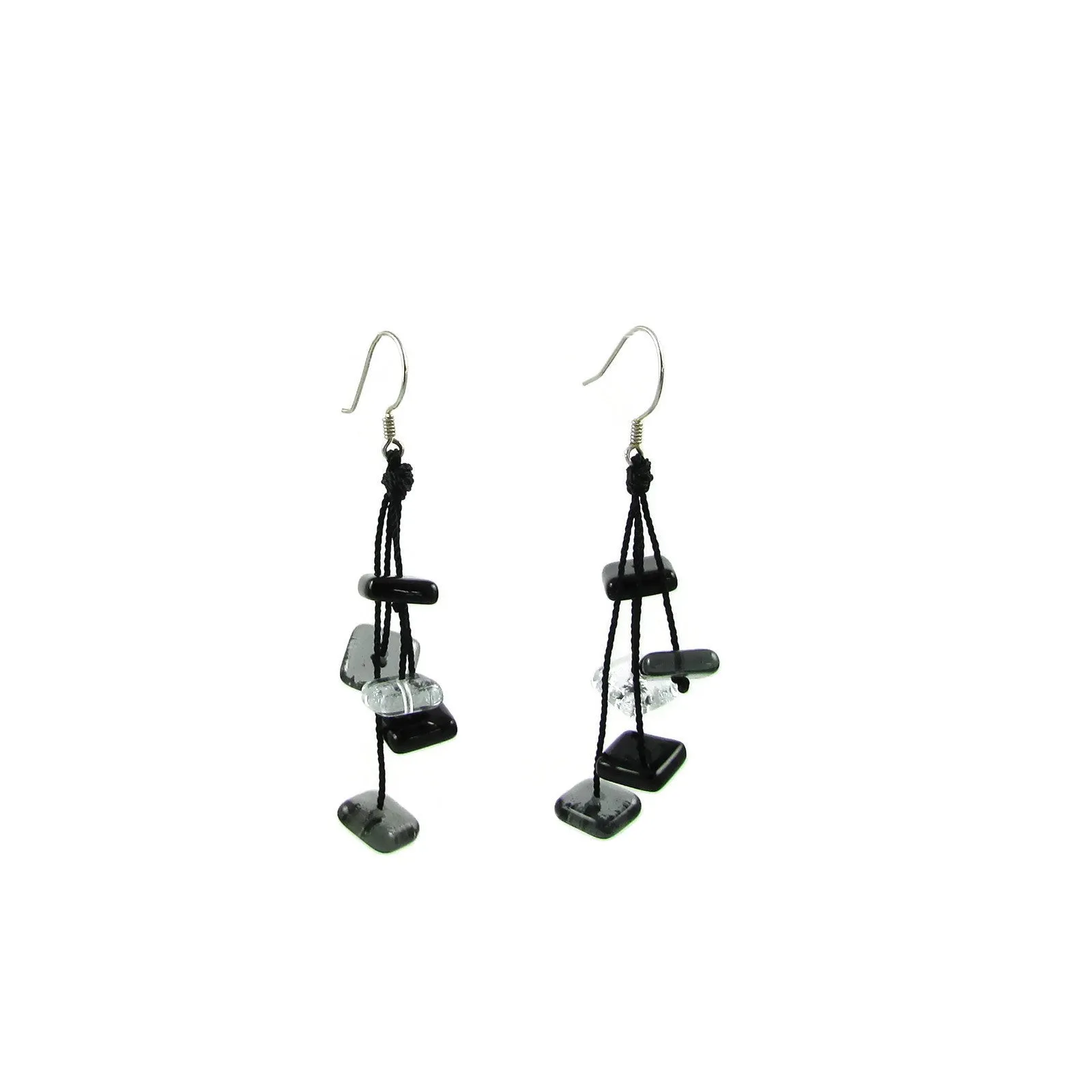 Zen Glass Earrings - White