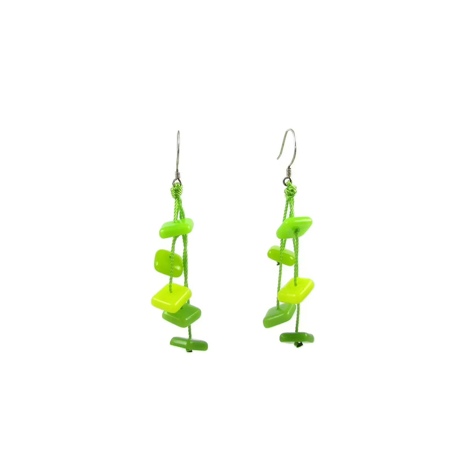 Zen Glass Earrings - White